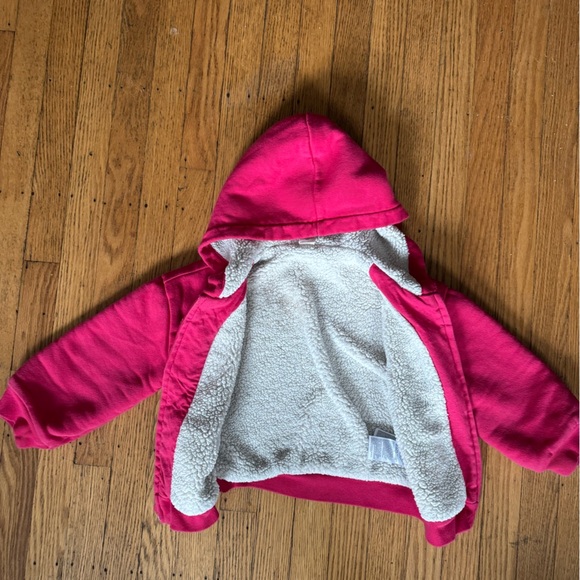 GAP Kids Fuchsia Hoodie with Sherpa Lining - Picture 3 of 9